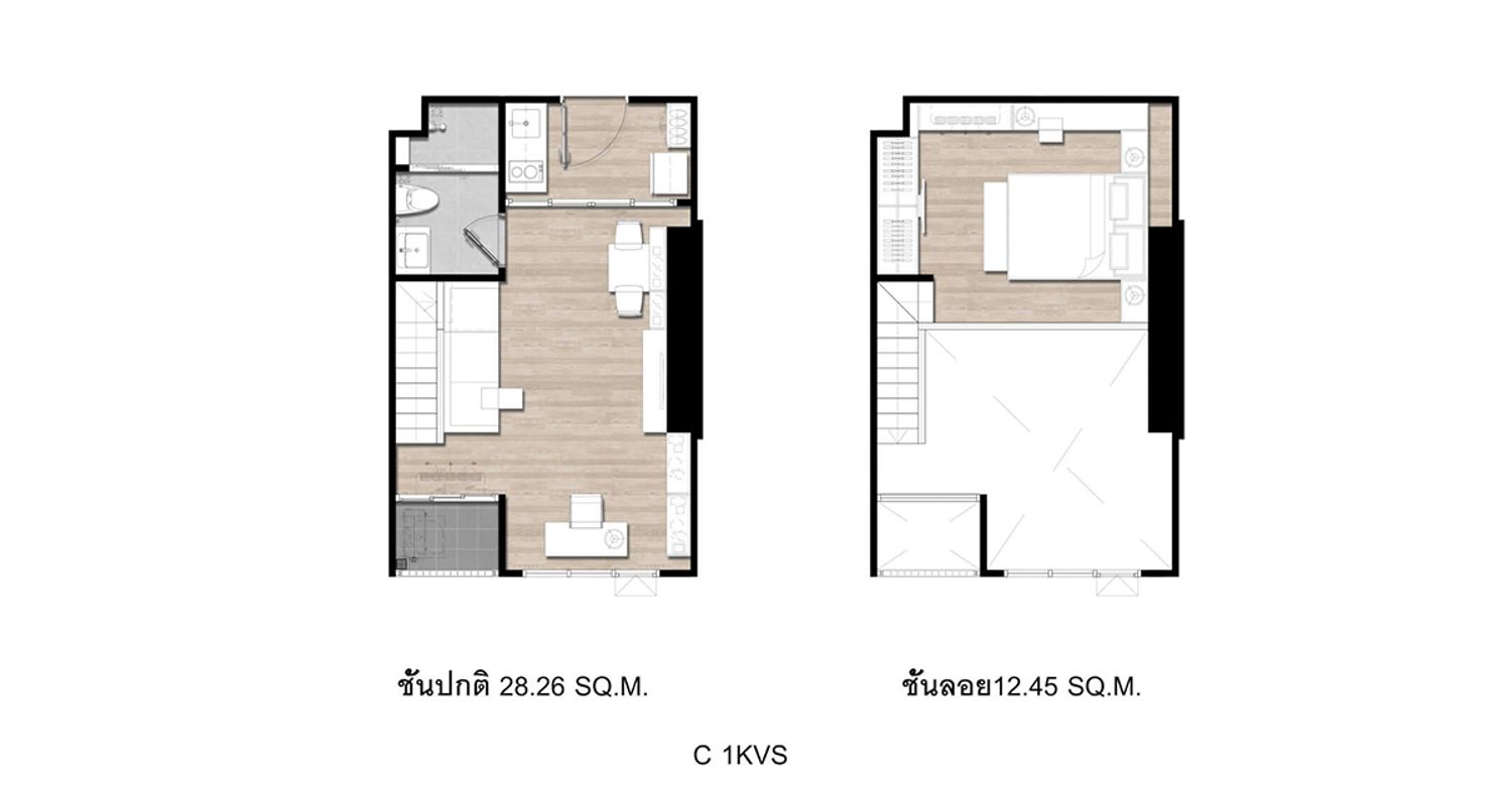1 Bedroom Exclusive Vertical Suite ในโครงการ โมดิซ สุขุมวิท 50, ภาพที่ 4