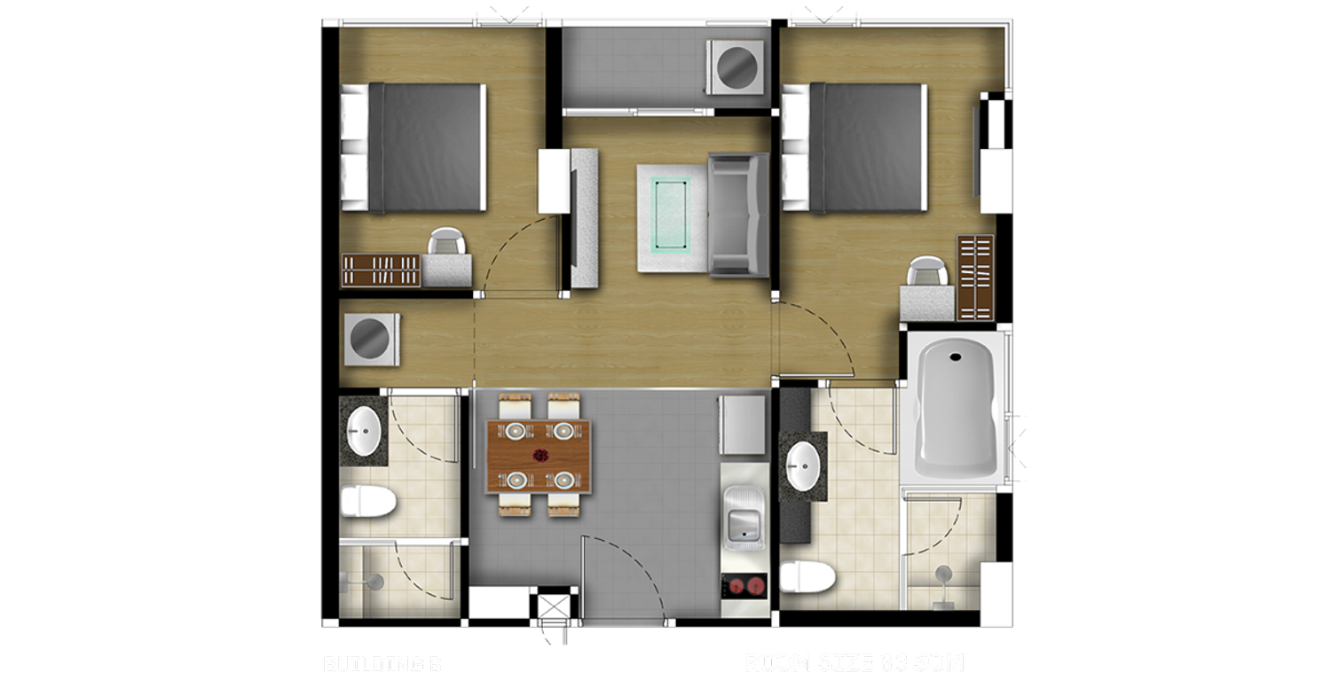 2 Bedroom ในโครงการ สไตล์ลิสท์ คอนโด, ภาพที่ 4