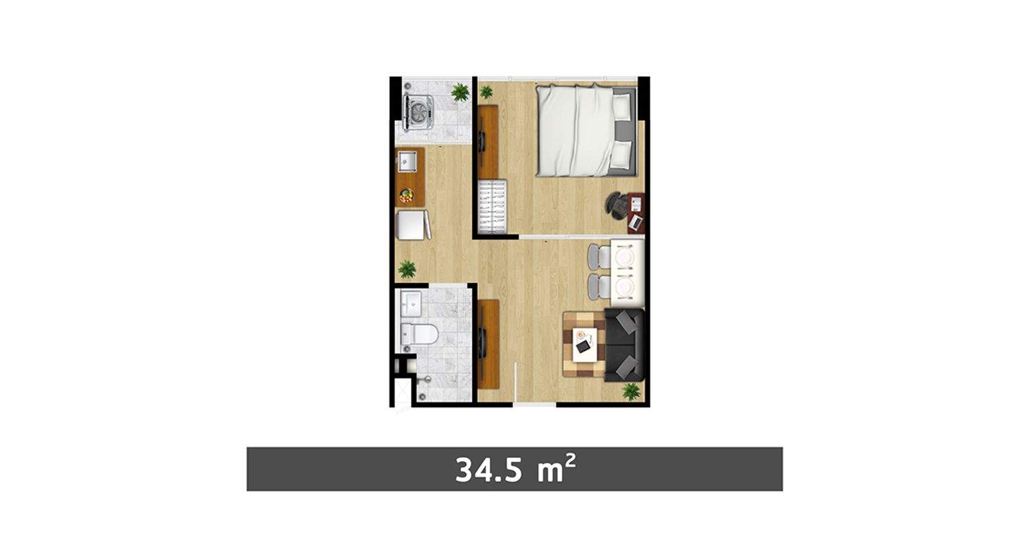1 Bedroom ในโครงการ เพลิน เพลิน พลัส รังสิต-ฟิวเจอร์พาร์ค 2, ภาพที่ 4