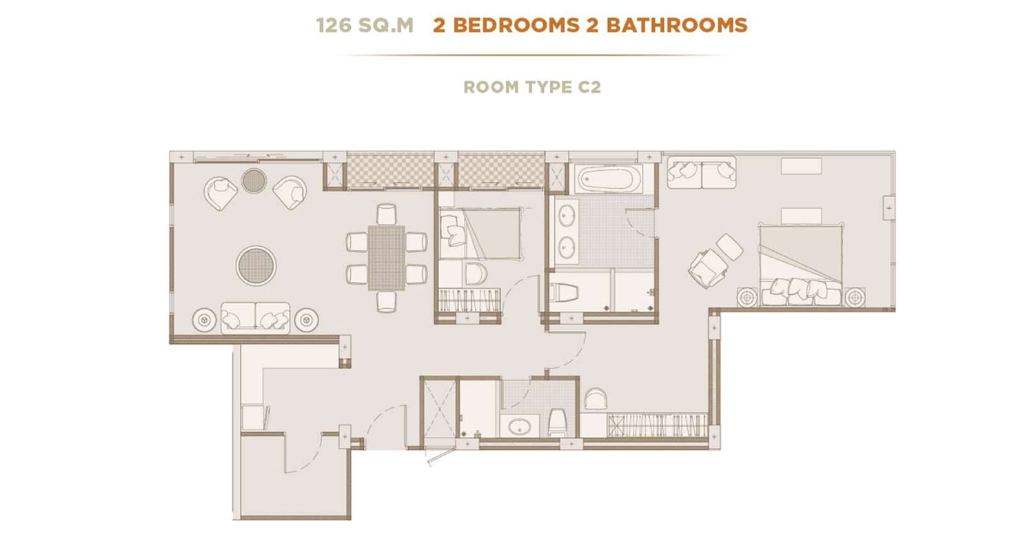 2 Bedroom ในโครงการ เดอะ ไพรเวท เรสซิเดนซ์ ราชดำริ, ภาพที่ 4