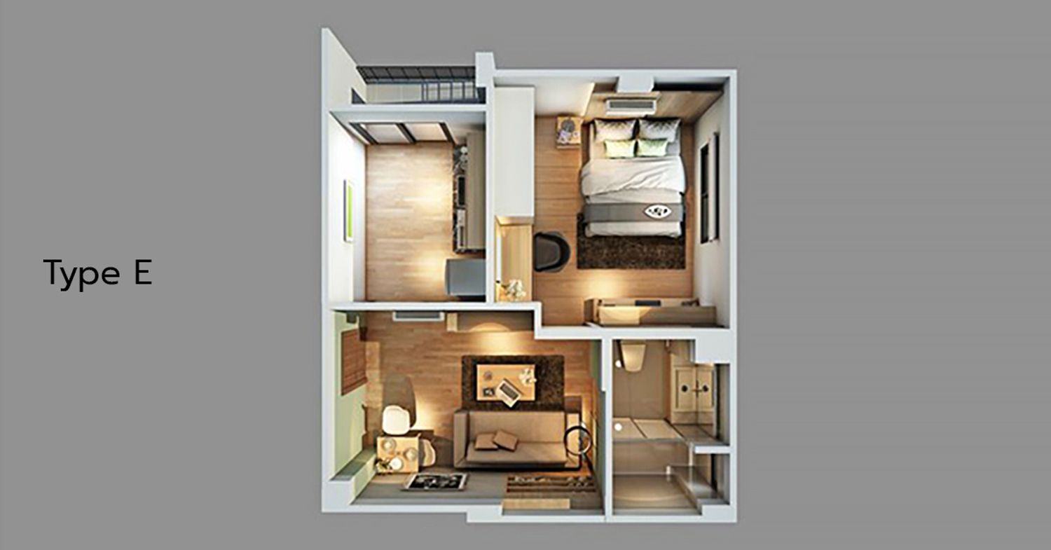 2 Bedroom ในโครงการ วี คอนโด แจ้งวัฒนะ-ปากเกร็ด 28, ภาพที่ 4