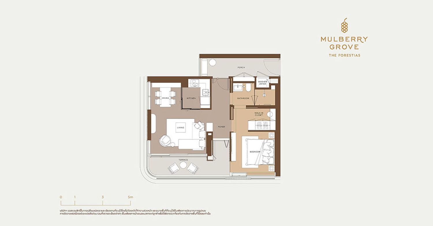 1 Bedroom ในโครงการ มัลเบอร์รี่ โกรฟ เดอะ ฟอเรสเทียส์ คอนโดมิเนียม, ภาพที่ 4