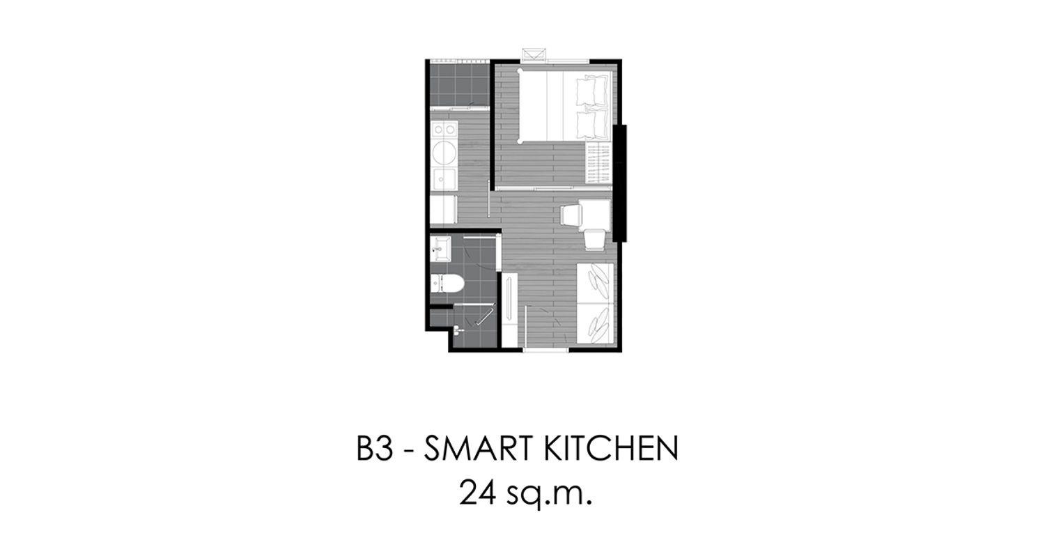 1 Bedroom ในโครงการ บริกซ์ตัน แคมปัส บางเเสน, ภาพที่ 4