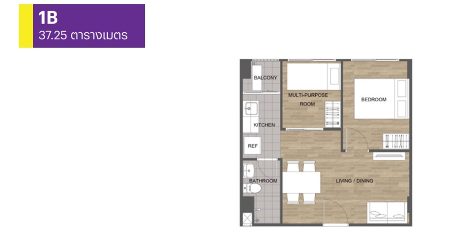 1 Bedroom ในโครงการ คอนโดมี บางนา-บางบ่อ, ภาพที่ 4