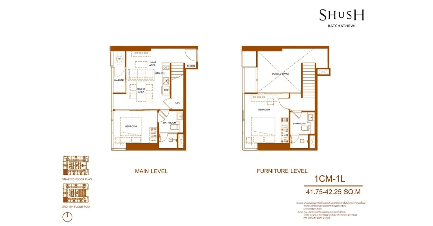 2 Bedroom Loft ในโครงการ ชูช์ ราชเทวี, ภาพที่ 4