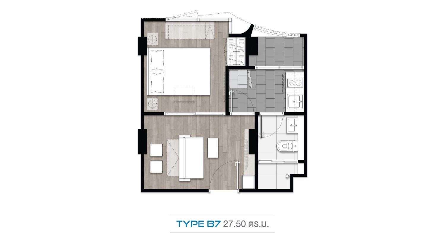 1 Bedroom ในโครงการ บลู สุขุมวิท 89, ภาพที่ 4