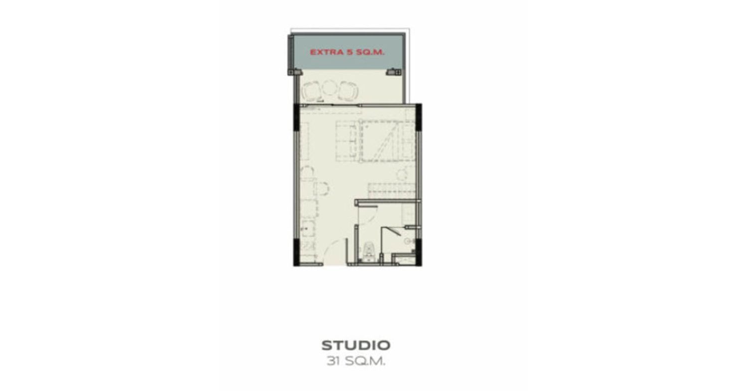 Studio ในโครงการ เดอะ ไทเทิล เลเจนดารี บางเทา, ภาพที่ 4