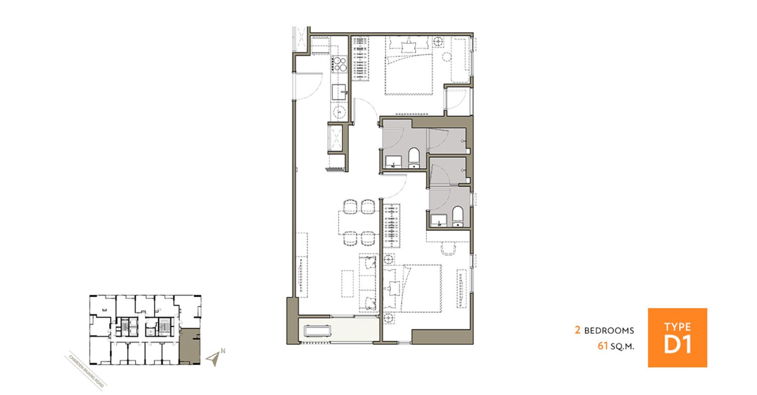2 Bedroom ในโครงการ มารุ จุฬา, ภาพที่ 4