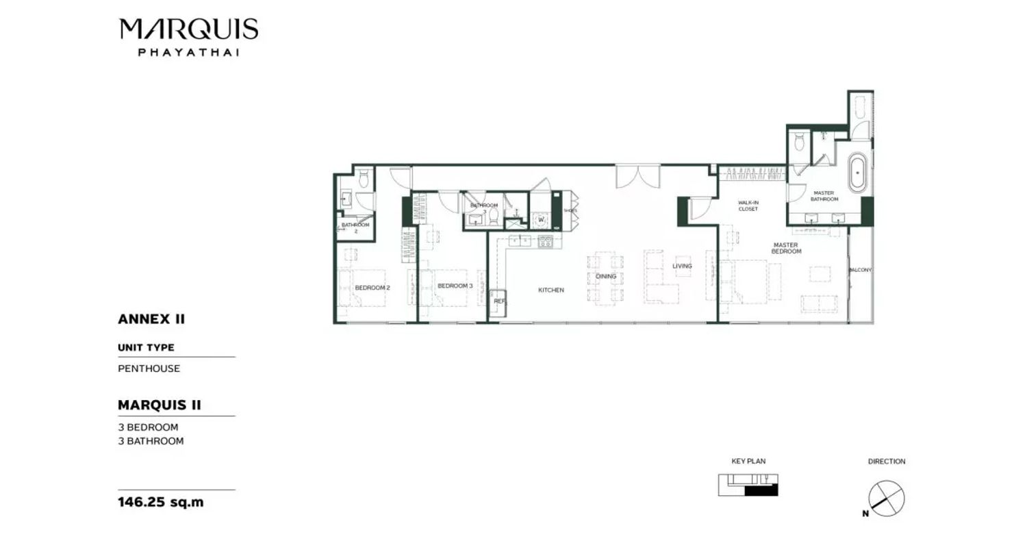 3 Bedroom ในโครงการ มาร์ควิส พญาไท, ภาพที่ 4