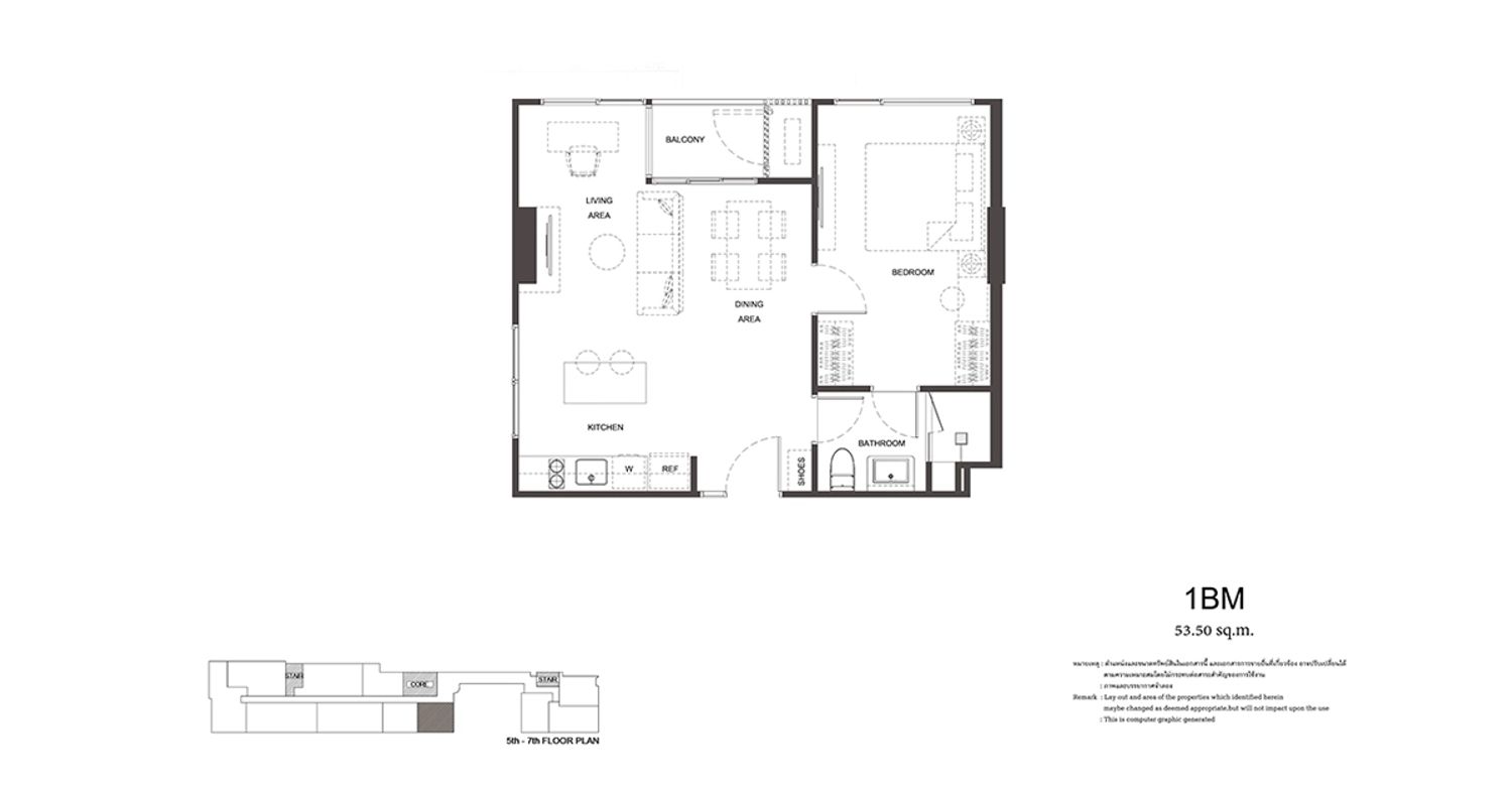1 Bedroom ในโครงการ เวีย 61, ภาพที่ 4