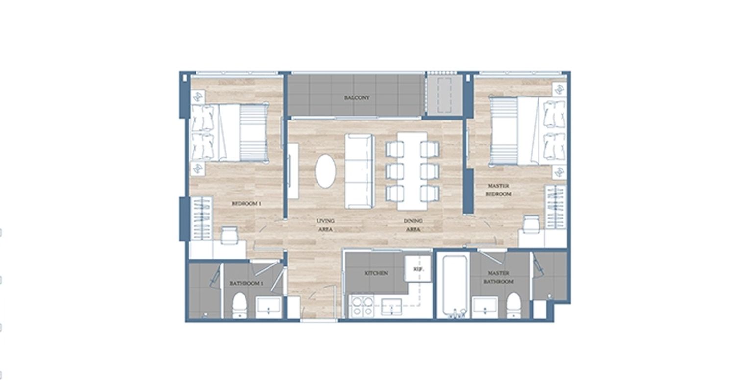 2 Bedroom ในโครงการ เมคิน เฮาส์, ภาพที่ 4