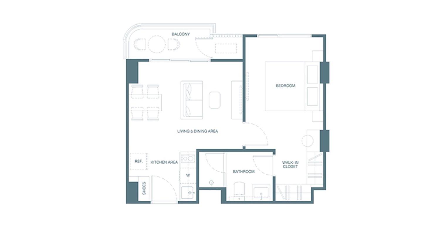 1 Bedroom ในโครงการ แคนวาส เชิงทะเล, ภาพที่ 4