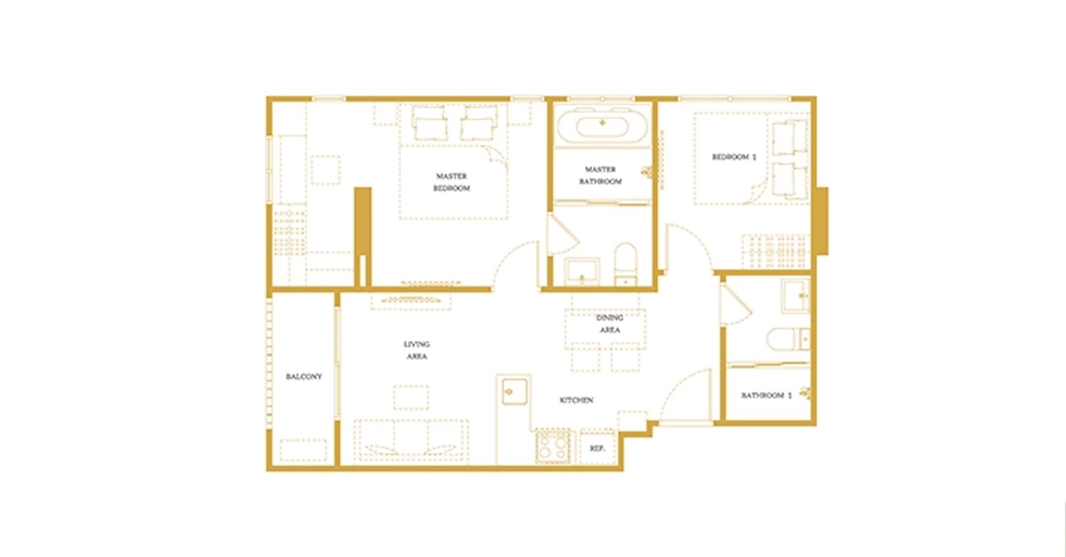 2 Bedroom ในโครงการ พินน์ ปรีดี 20, ภาพที่ 4