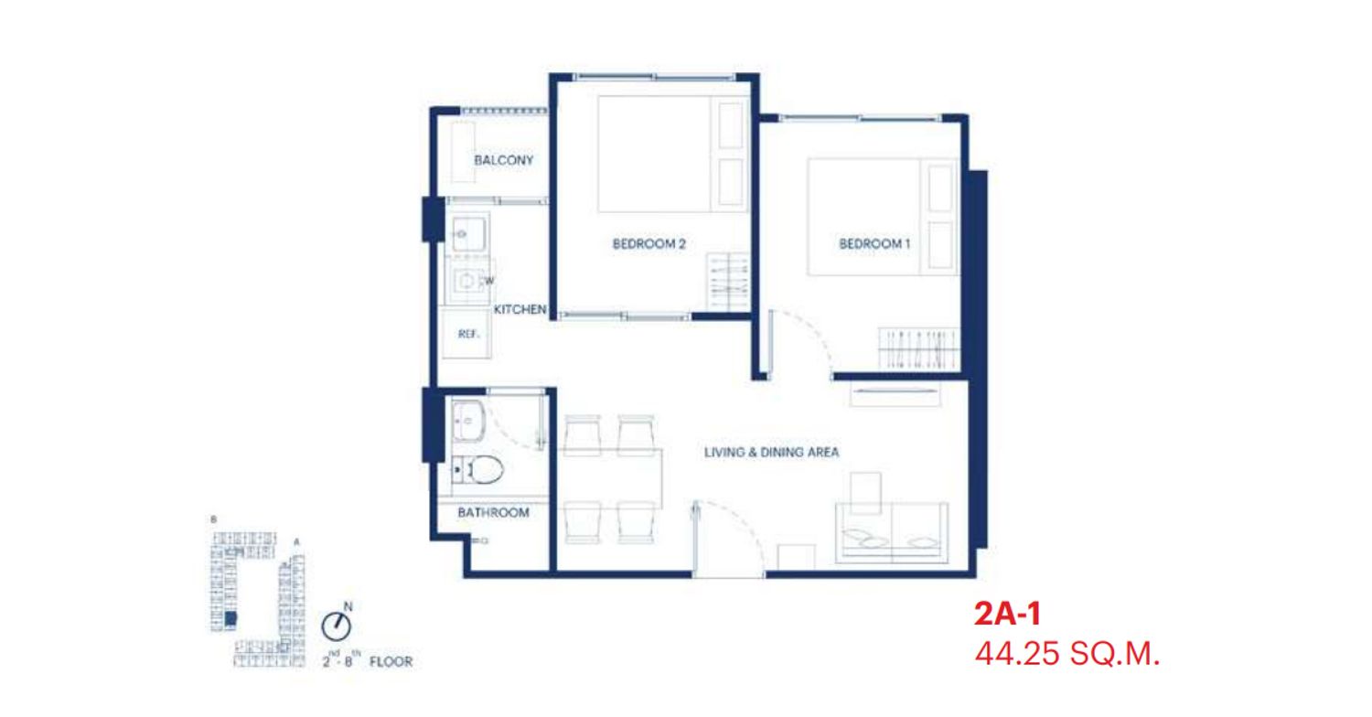 2 Bedroom ในโครงการ เวย์ อยุธยา, ภาพที่ 4