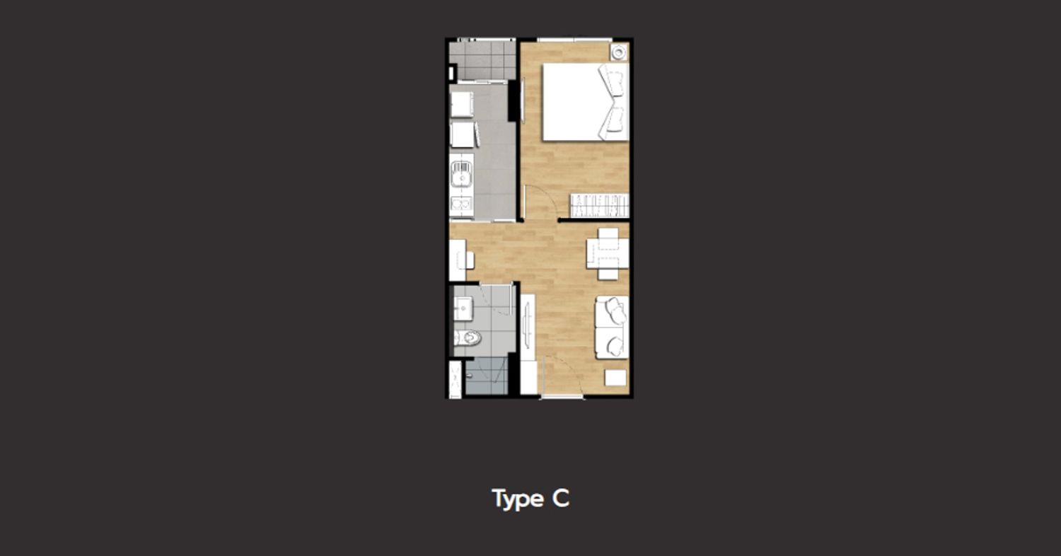 1 Bedroom ในโครงการ วันพลัส เจ็ดยอด 6, ภาพที่ 4